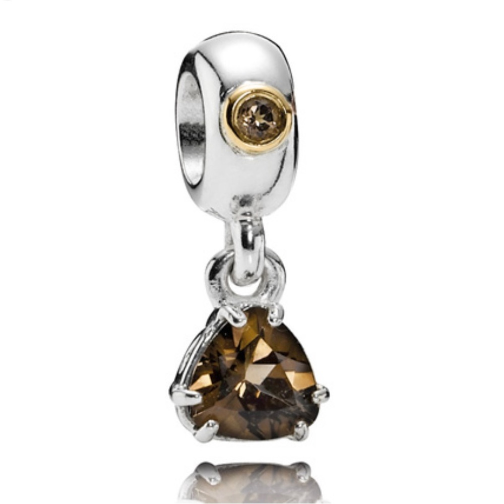 Pandora smoked quartz Close to My Heart Dangle retired dangle bead